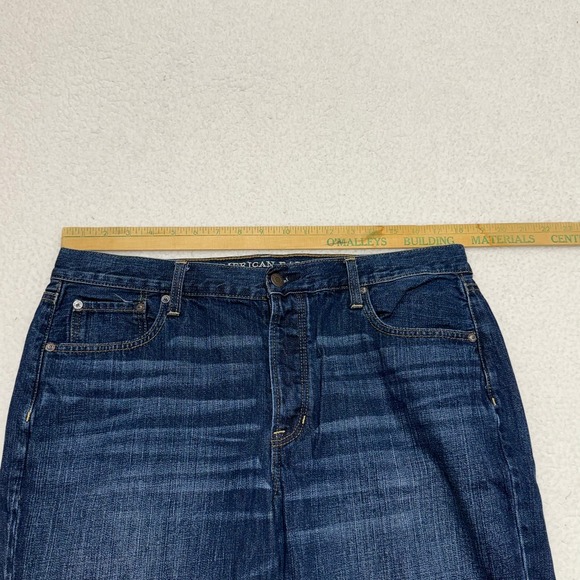 American Eagle Vintage Hi-Rise Jeans Dark Wash Denim Womens Size 16 Short - Picture 9 of 9